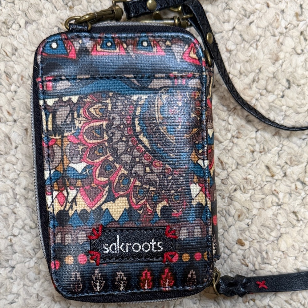 Sakroots Black Multicolor Patterned Crossbody Bag - image 3